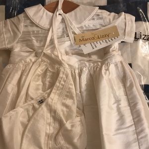 Baby 0-3 mos 100% silk baptism/christening gown